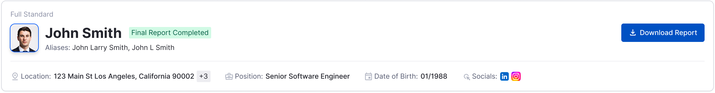 Subject header