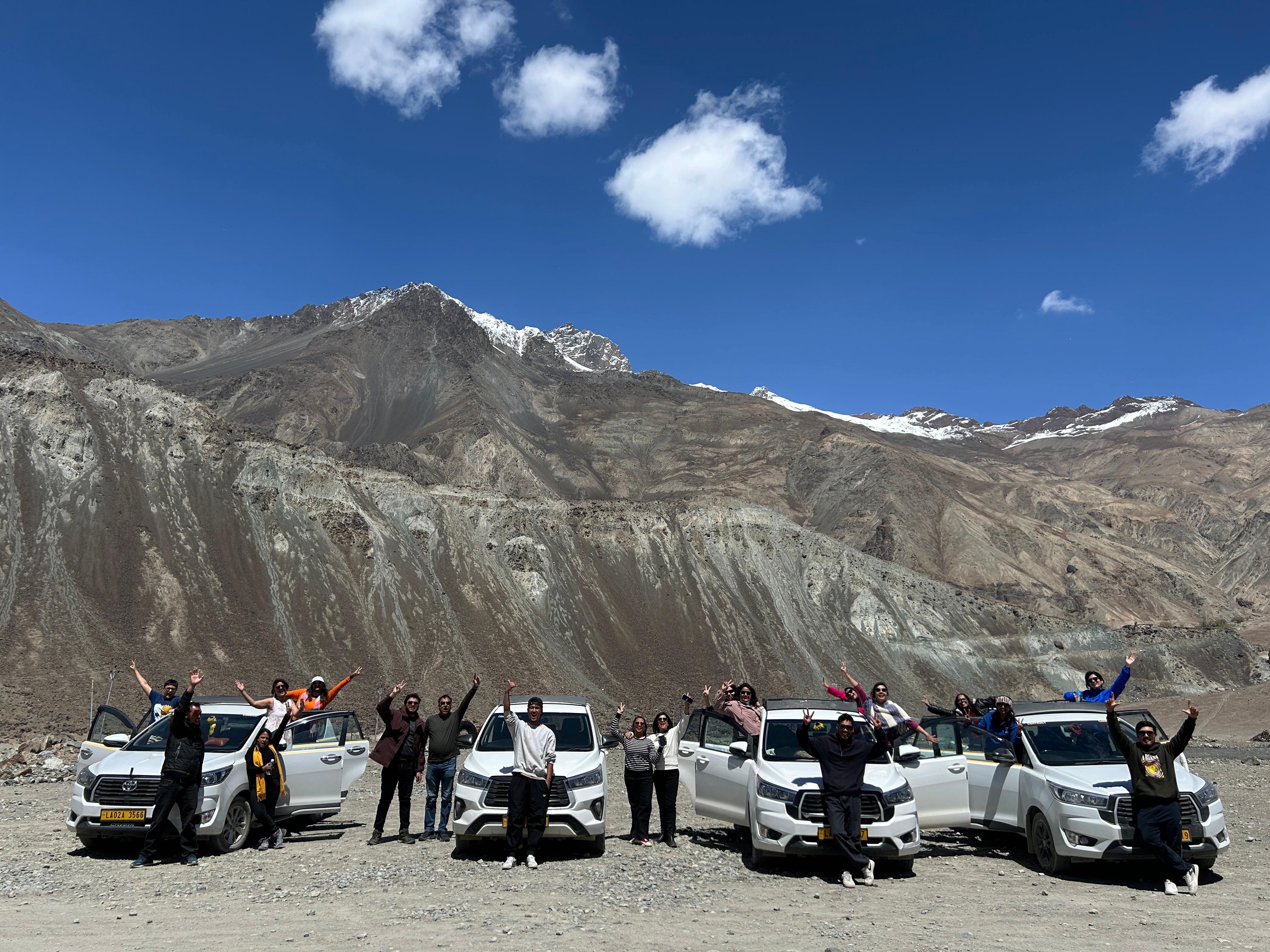 A group of travellers in Ladakh